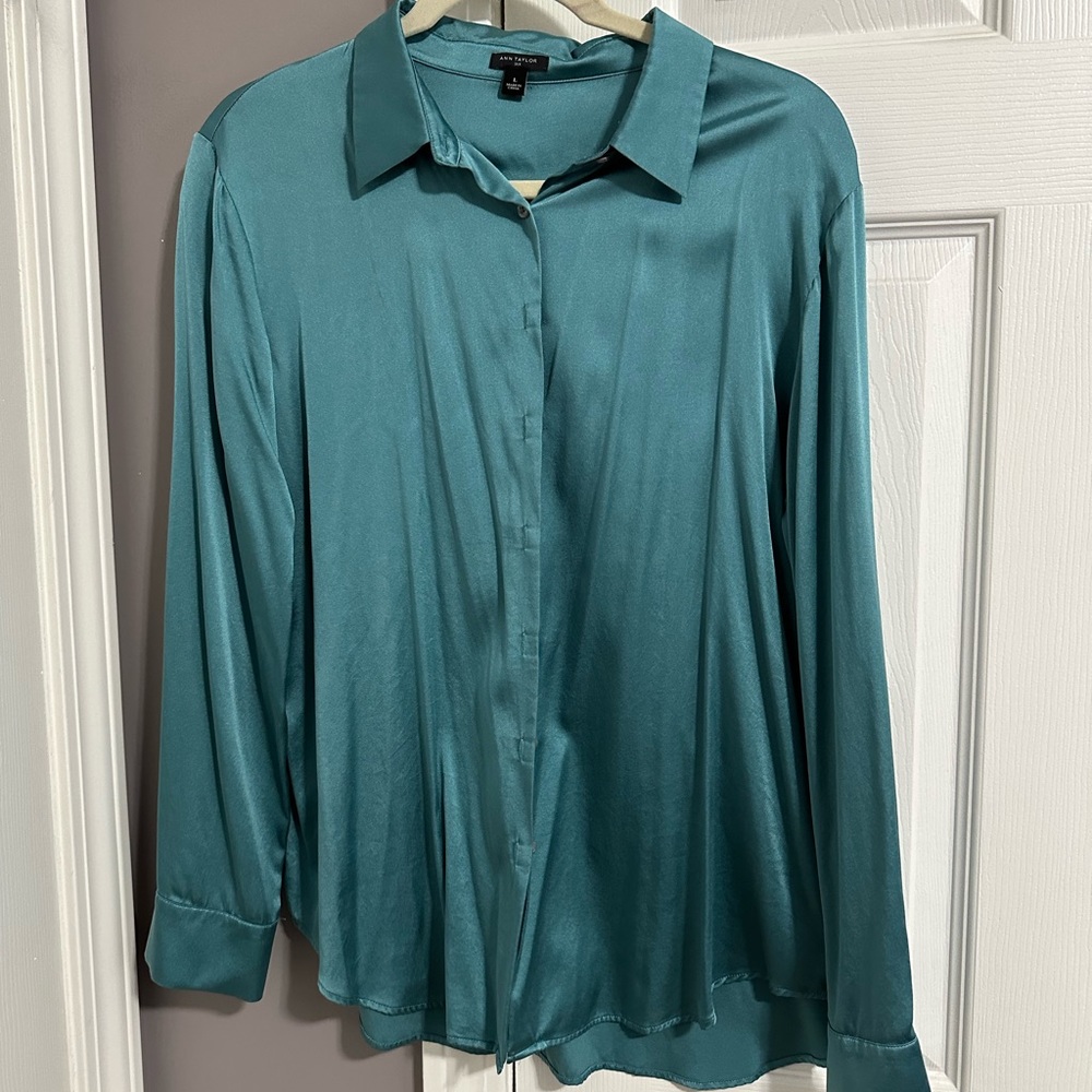 Never worn Ann Taylor, silk blouse, size large